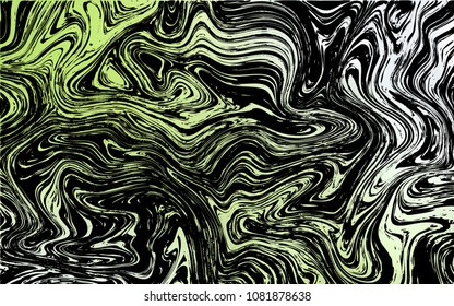Dark Green, Yellow vector pattern with bubble shapes. Creative geometric illustration in marble style with gradient. Textured wave pattern for backgrounds.