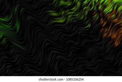 Dark Green, Yellow vector pattern with bubble shapes. Geometric illustration in marble style with gradient.  The best blurred design for your business.