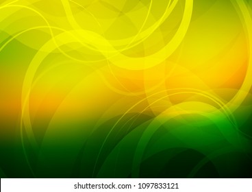 Dark Green, Yellow vector pattern with lava shapes. A completely new color illustration in marble style. New composition for your brand book.