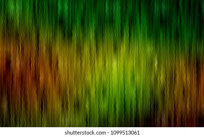 Dark Green, Yellow vector pattern with lamp shapes. Colorful abstract illustration with gradient lines. New composition for your brand book.