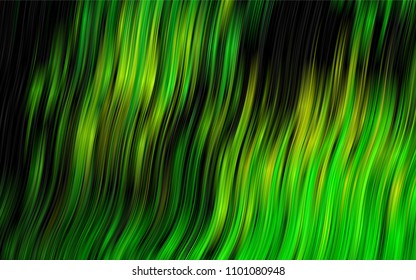 Dark Green, Yellow vector pattern with lamp shapes. A vague circumflex abstract illustration with gradient. Marble style for your business design.