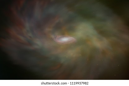 Dark Green, Yellow vector pattern with night sky stars. Space stars on blurred abstract background with gradient. Pattern for astrology websites.