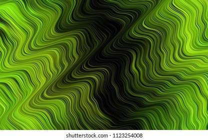 Dark Green, Yellow vector pattern with lava shapes. A sample with blurred bubble shapes. A completely new template for your business design.