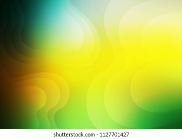 Dark Green, Yellow vector pattern with bubble shapes. A vague circumflex abstract illustration with gradient. Brand new design for your ads, poster, banner.