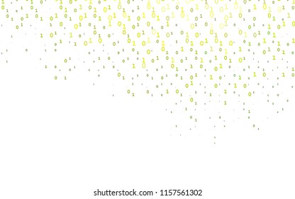 Dark Green, Yellow vector pattern with Digit symbols. Abstract illustration with colored algebra signs. Template can be used as a background for ads of typography.