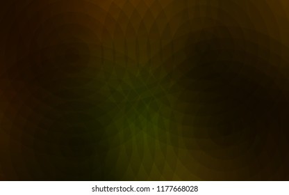 Dark Green, Yellow vector pattern with spheres. Blurred decorative design in abstract style with bubbles. Pattern can be used for beautiful websites.