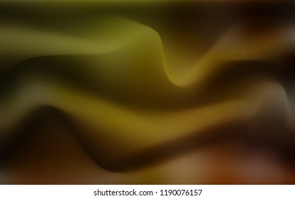 Dark Green, Yellow vector pattern with bubble shapes. Glitter abstract illustration with wry lines. A completely new template for your business design.