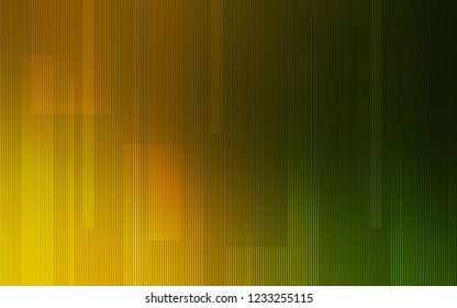 Dark Green, Yellow vector pattern with sharp lines. Lines on blurred abstract background with gradient. Pattern for ads, posters, banners.