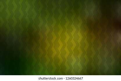 Dark Green, Yellow vector pattern with sharp lines. Lines on blurred abstract background with gradient. Template for your beautiful backgrounds.