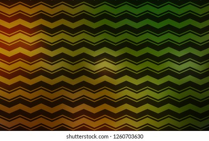 Dark Green, Yellow vector pattern with sharp lines. Colorful shining illustration with lines on abstract template. Pattern for ads, posters, banners.
