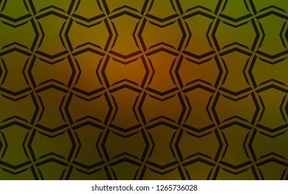 Dark Green, Yellow vector pattern with sharp lines. Shining colored illustration with sharp stripes. Pattern for your busines websites.