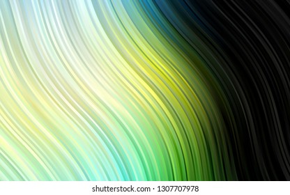 Dark Green, Yellow vector pattern with lava shapes. Shining crooked illustration in marble style. The elegant pattern for brand book.