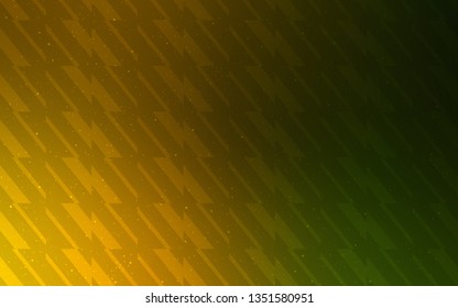 Dark Green, Yellow vector pattern with sharp lines. Blurred decorative design in simple style with lines. Pattern for ads, posters, banners.