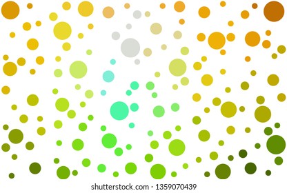 Dark Green, Yellow vector  pattern with spheres. Modern abstract illustration with colorful water drops. Design for your business advert.