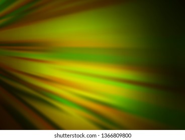 Dark Green, Yellow vector pattern with narrow lines. Blurred decorative design in simple style with lines. Pattern for ads, posters, banners.