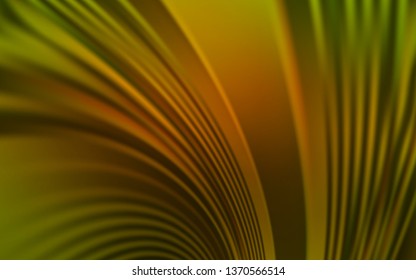 Dark Green, Yellow vector pattern with lines. Brand new colorful illustration in simple style. Brand new design for your ads, poster, banner.