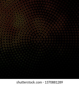 Dark Green, Yellow vector pattern with circles. Modern abstract illustration with colorful circle shapes. Design for posters, banners.