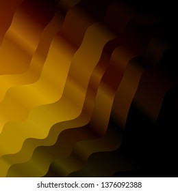 Dark Green, Yellow vector pattern with wry lines. Abstract gradient illustration with wry lines. Pattern for websites, landing pages.