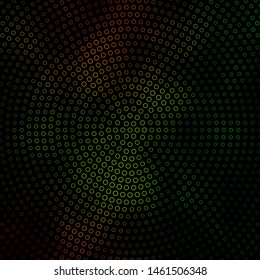 Dark Green, Yellow vector pattern with circles. Colorful illustration with gradient dots in nature style. New template for your brand book.