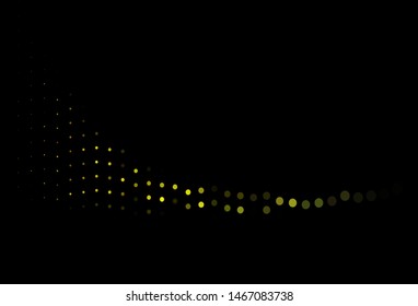Dark Green, Yellow vector pattern with spheres. Blurred bubbles on abstract background with colorful gradient. Design for business adverts.