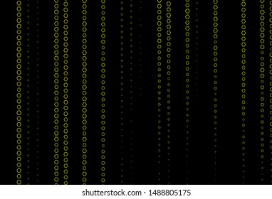 Dark Green, Yellow vector pattern with colorful hexagons. Illustration with set of colorful hexagons. New design for website's poster, banner.