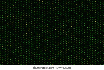 Dark Green, Yellow vector pattern with spheres. Beautiful colored illustration with blurred circles in nature style. Design for posters, banners.