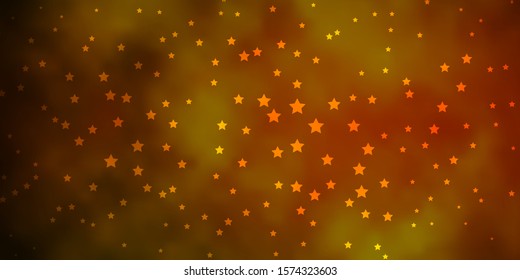 Dark Green, Yellow vector pattern with abstract stars. Decorative illustration with stars on abstract template. Design for your business promotion.