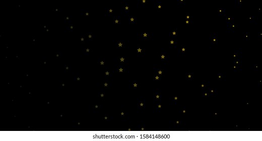 Dark Green, Yellow vector pattern with abstract stars. Colorful illustration in abstract style with gradient stars. Pattern for websites, landing pages.