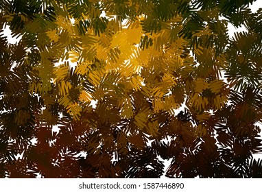 Dark Green, Yellow vector pattern with sharp lines. Lines on blurred abstract background with gradient. Best design for your ad, poster, banner.