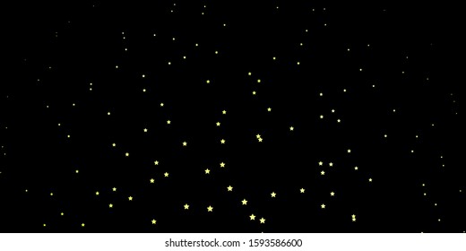 Dark Green, Yellow vector pattern with abstract stars. Colorful illustration in abstract style with gradient stars. Pattern for wrapping gifts.