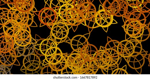 Dark Green, Yellow vector pattern with magic elements. Retro design in abstract style with witchcraft forms. Background for esoteric, mystic designs.