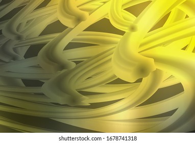Dark Green, Yellow vector pattern with bent lines. Brand new colorful illustration in simple style. The best colorful design for your business.