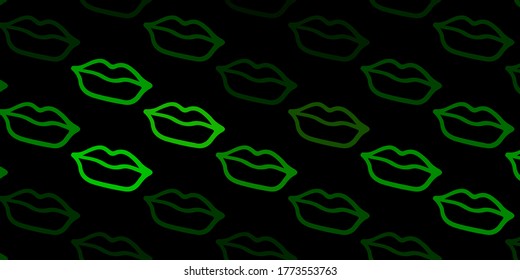 Dark Green, Yellow vector pattern with feminism elements. Simple design in abstract style with women’s rights activism. Best design to show the power of women.