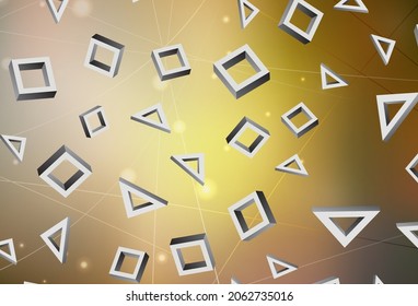 Dark Green, Yellow vector pattern in square style. Beautiful illustration with rectangles and squares. Best design for your ad, poster, banner.