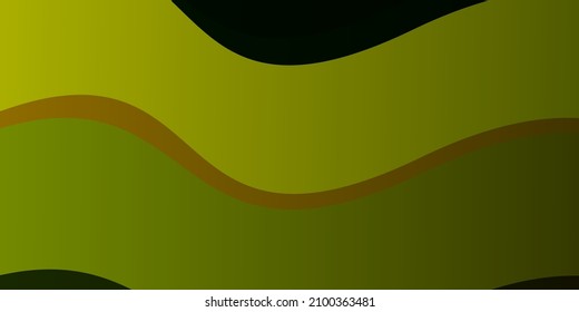 Dark Green, Yellow vector pattern with curved lines. Bright sample with colorful bent lines, shapes. Pattern for busines booklets, leaflets