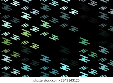 Dark Green, Yellow vector pattern with narrow lines. Blurred decorative design in simple style with lines. Backdrop for TV commercials.