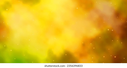 Dark Green, Yellow vector pattern with abstract stars. Colorful illustration with abstract gradient stars. Pattern for new year ad, booklets.