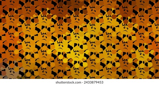 Dark green, yellow vector pattern with coronavirus elements. Colorful abstract illustration with gradient medical shapes. Simple design against epidemic information.