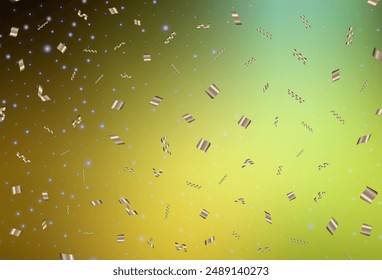 Dark Green, Yellow vector pattern in Christmas style. Simple gradient illustration with Christmas attributes. Pattern for ads, poster, banner of books.