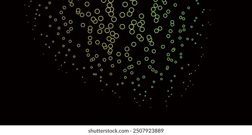 Dark Green, Yellow vector pattern with circles. Colorful illustration with gradient dots in nature style. Pattern for websites, landing pages.