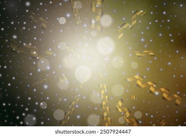 Dark Green, Yellow vector pattern in Christmas style. Simple gradient illustration with Christmas attributes. Pattern for school, grammar websites.