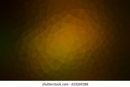 Dark Green, Yellow vector Pattern.  triangular template. Geometric sample. Repeating routine with triangle shapes. New texture for your design. Pattern can be used for background.