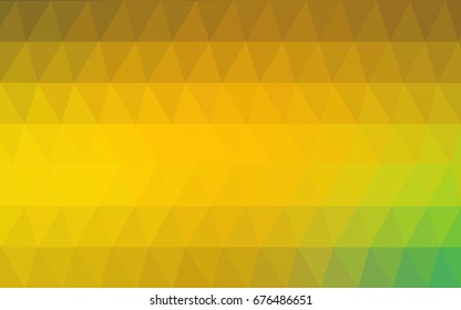 Dark Green, Yellow vector Pattern.  triangular template. Geometric sample. Repeating routine with triangle shapes. New texture for your design. Pattern can be used for background.