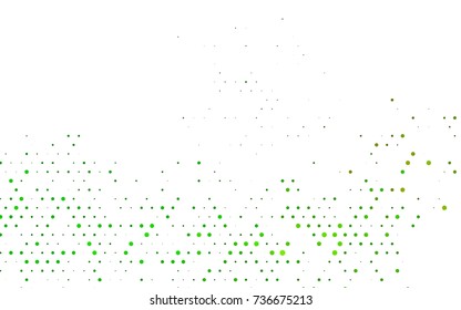 Dark Green, Yellow vector pattern with colored spheres. Geometric sample of repeating circles on white background in halftone style.