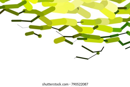 Dark Green, Yellow vector pattern with rounded lines. Capsules on blurred abstract background with gradient. The pattern can be used as ads, poster, banner for medicine.