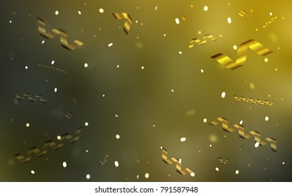 Dark Green, Yellow vector pattern with christmas ribbons. Beautiful colored illustration with ribbon in celebration style. The pattern can be used for carnival, festival leaflets.