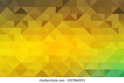 Dark Green, Yellow vector polygon abstract pattern. Brand-new colored illustration in blurry style with gradient. The template can be used as a background for cell phones.