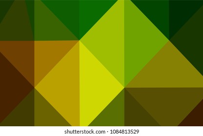 Dark Green, Yellow vector polygon abstract layout. Glitter abstract illustration with an elegant design. That new template can be used for your brand book.