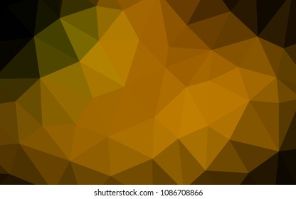 Dark Green, Yellow vector polygon abstract backdrop. Shining colorful illustration with triangles. A completely new design for your leaflet.