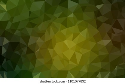 Dark Green, Yellow vector polygon abstract backdrop. A completely new color illustration in a polygonal style. Brand new style for your business design.